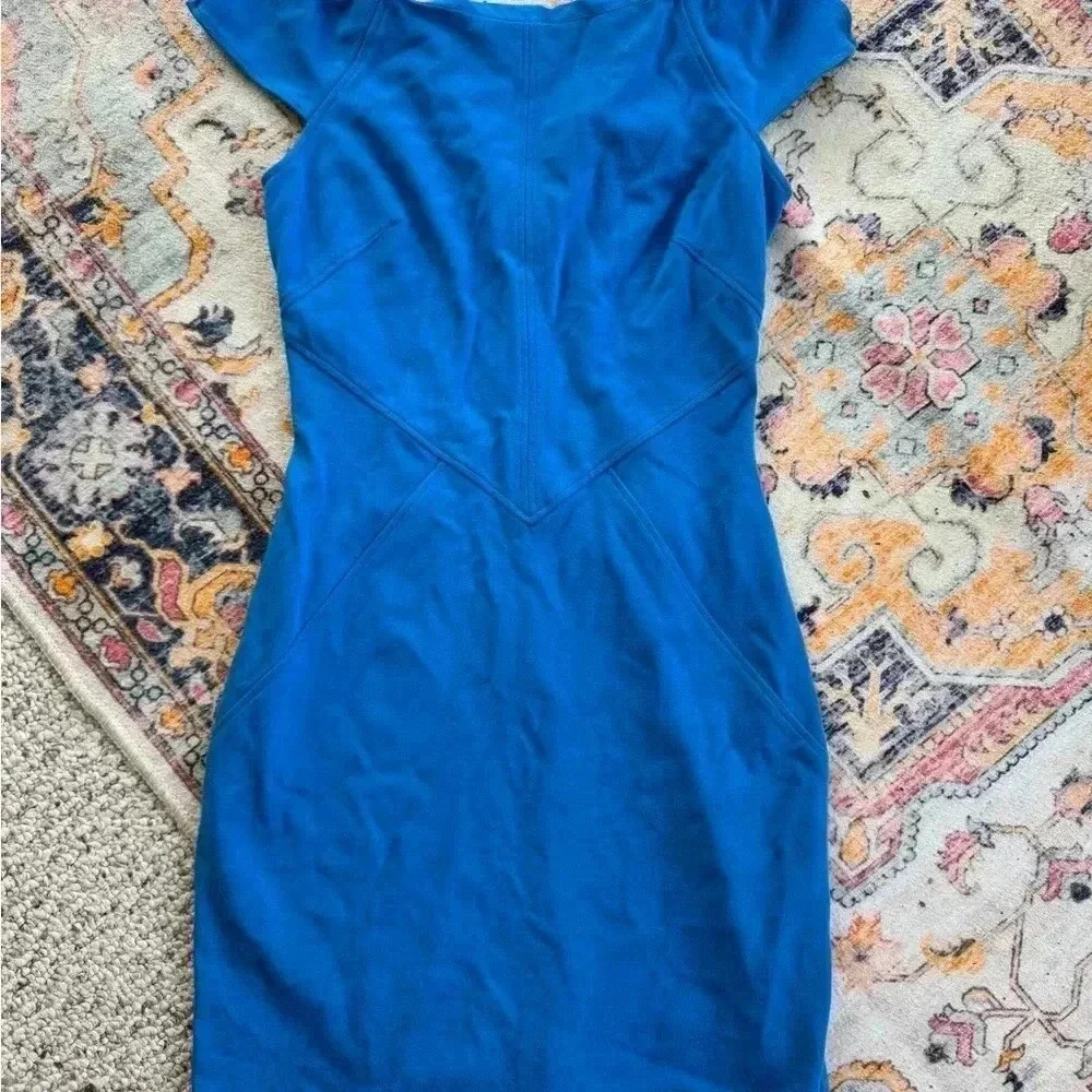 Diane von Furstenberg Helen sheath dress blue size 8 - Picture 2 of 8